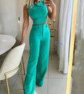 Jasmin - Schickes Cropped Terno Oberteil und Hose für Frauen