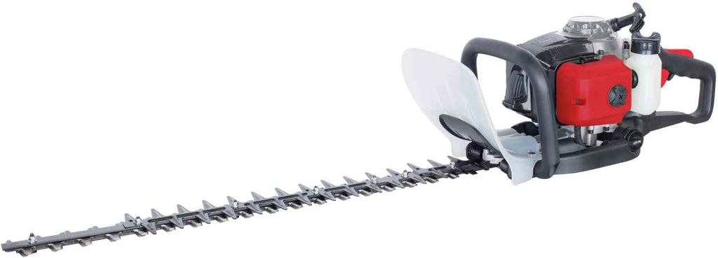 Scheppach Benzin Heckenschere HTH250/240P (1,0 PS, Schnittlänge: 600mm, Schnitt- Ø: 27mm, 180° drehbarer Handgriff mit Vibrationsschutz, Schnellstop-Bremsfunktion)+