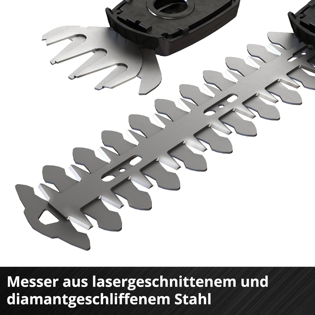 Tagliasiepi e tagliaerba a batteria Einhell GE-CG 18/100 Li-Solo Power X-Change (Li-Ion, 18 V, larghezza di taglio lama tagliaerba 100 mm, lama tagliasiepi 200 mm, senza batteria e caricabatterie)