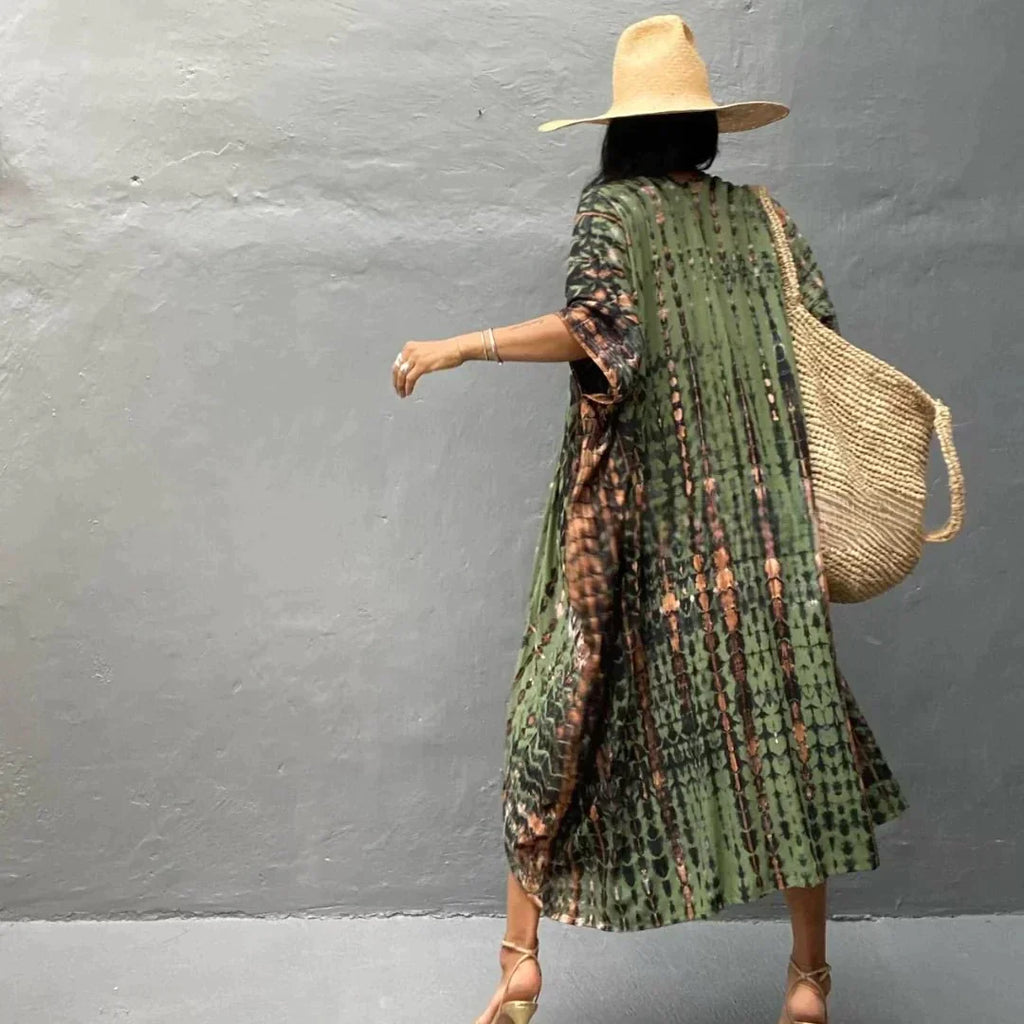 Kinsley - Stylischer Kimono in Armeegrün