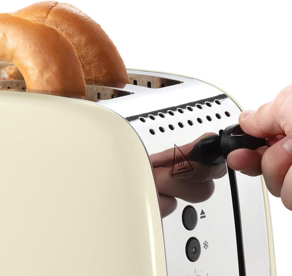 Russell Hobbs Frühstücksset Colours+ Creme: Kaffeemaschine 24033-56 [Digitaler Timer] + Wasserkocher 20415-70 [1,7l, 2400 W] + Toaster 26551-56 [für 2 Scheiben], Frühstücksserie