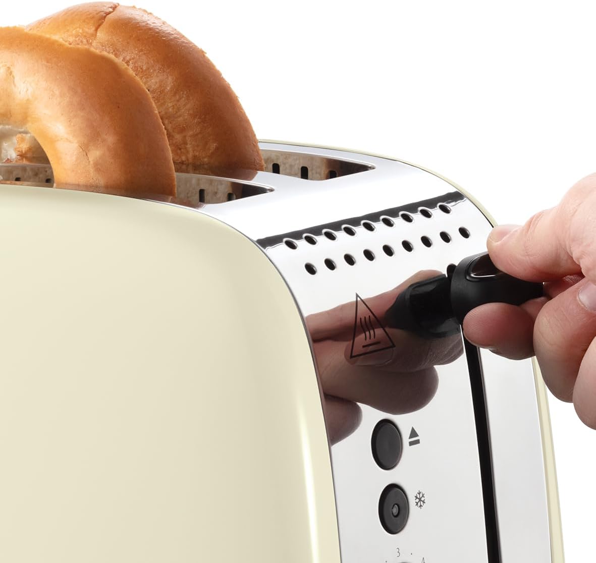 Russell Hobbs Frühstücksset Colours+ Creme: Kaffeemaschine 24033-56 [Digitaler Timer] + Wasserkocher 20415-70 [1,7l, 2400 W] + Toaster 26551-56 [für 2 Scheiben], Frühstücksserie