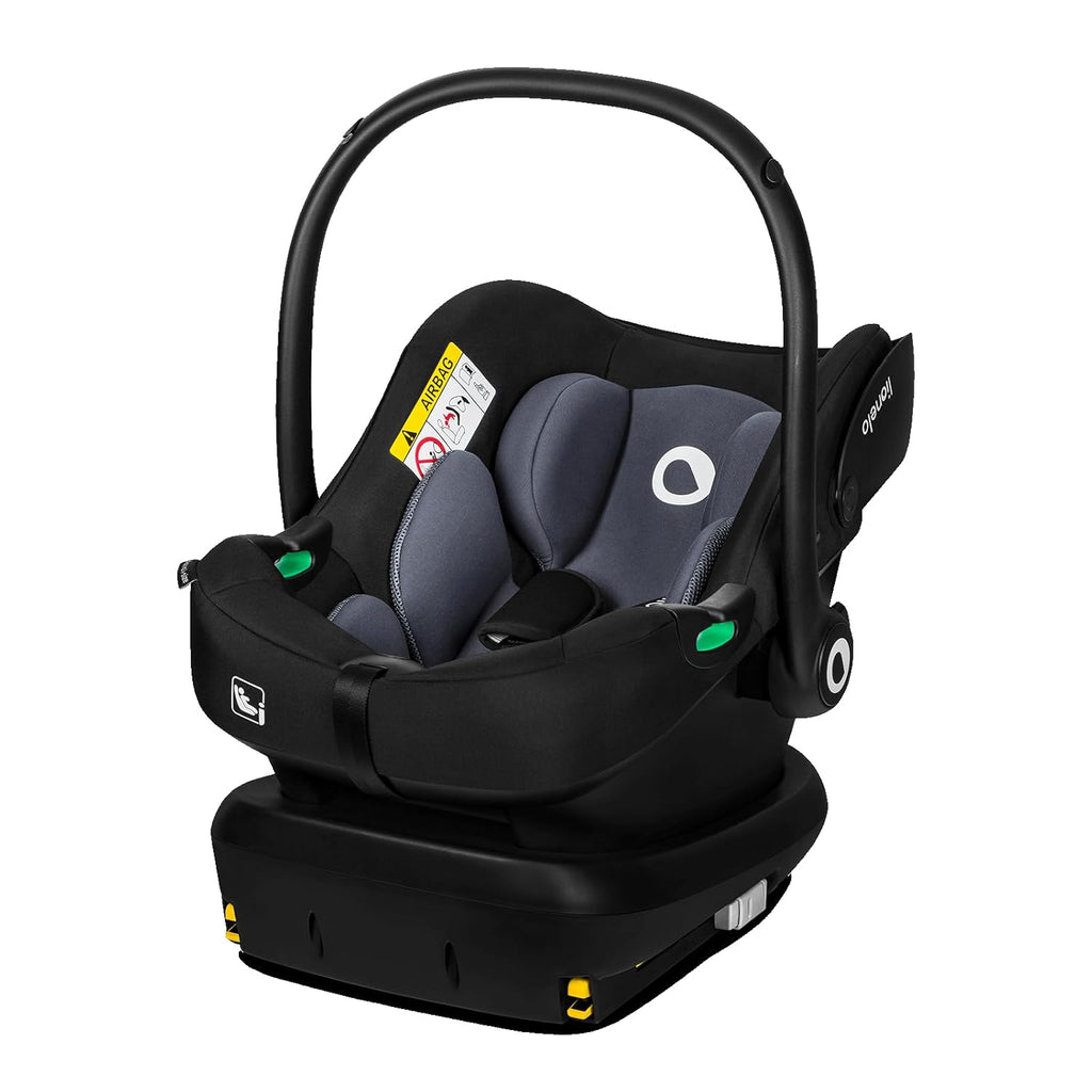 LIONELO ASTRID i-Size SET Seggiolino Auto con Base 40-87 cm Ovetto ISOFIX, Cinture a 3 Punti, Protezione Laterale, Riduttore Dri-Seat, i-Size R129