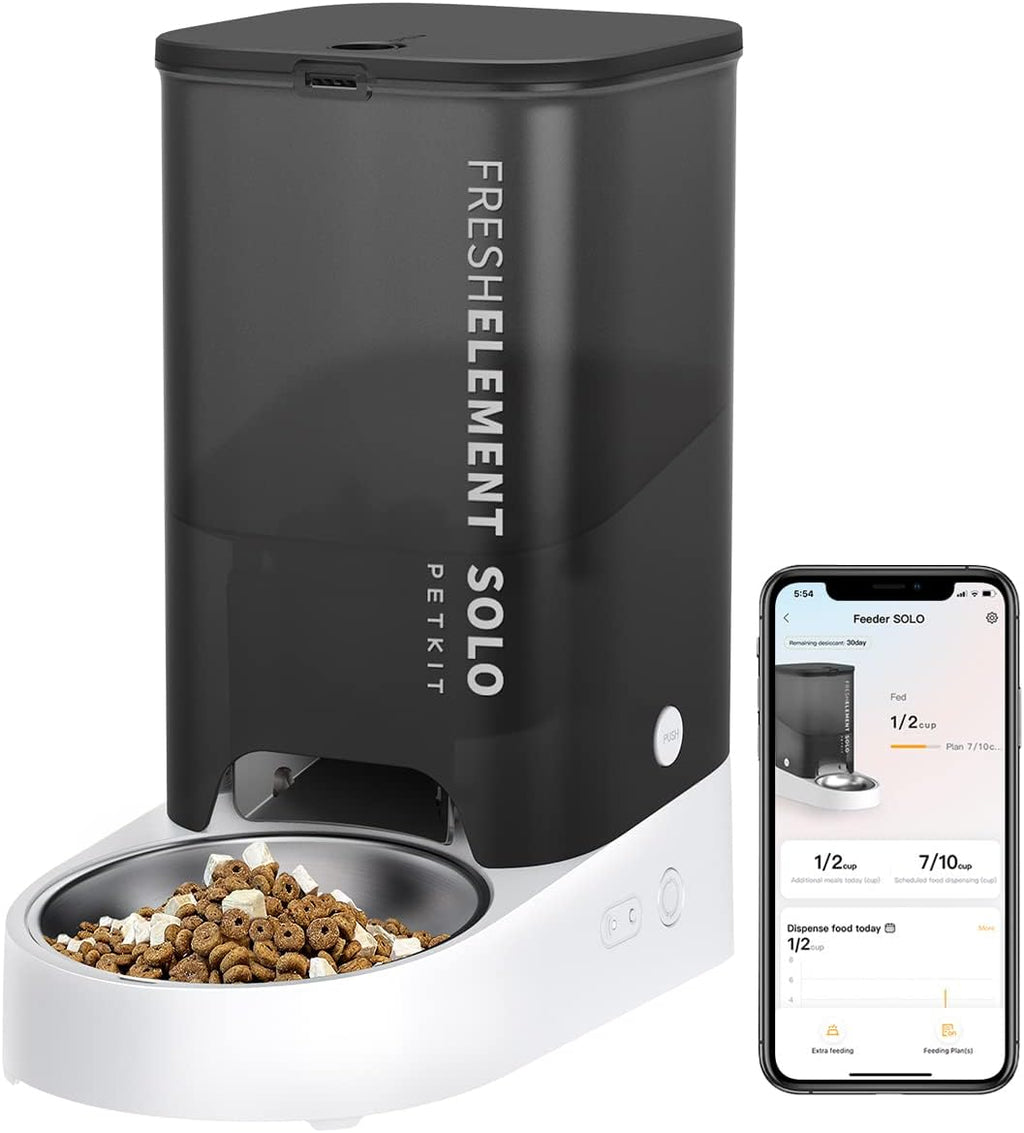 Petkit Smart Futterautomat Solo 3 Liter, Farbe: Grau