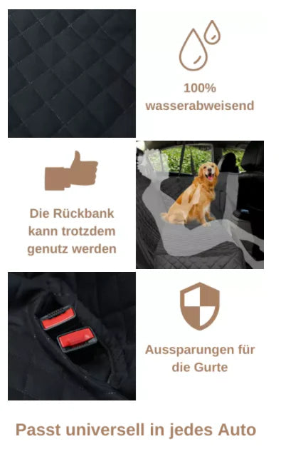Wasserfeste Hunde-Autodecke für Rückbank & Kofferraum – Perfekter Schutz beim Transport