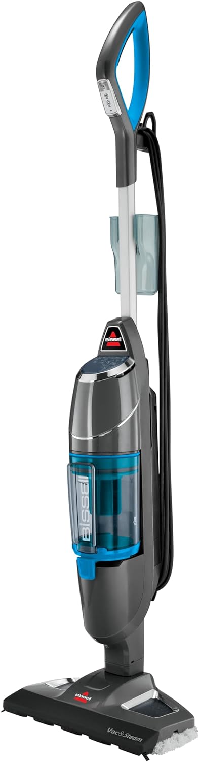BISSELL Vac & Steam Titanium | Aspirapolvere e lavapavimenti a vapore 2-in-1 | Progettato per pavimenti duri, piastrelle, pavimenti in legno | Funzione di controllo del vapore | Senza sporco e germi | Senza prodotti chimici | 81 dB | 1977N