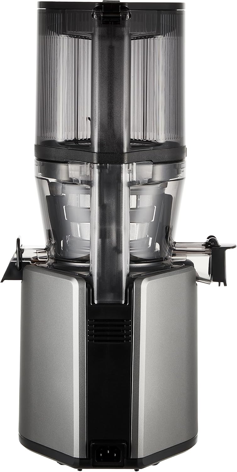 HUROM | Estrattore di succo per frutta e verdura | Slow Juicer | H320N | Spremiagrumi elettrico a freddo | Motore silenzioso | Facile da pulire | Con caraffa grande e filtro a setaccio da 2L | 200 Watt | Senza BPA | Nero