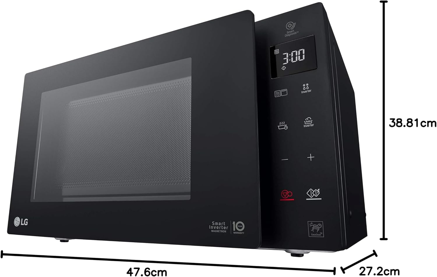 LG mh7265dps – Mikrowelle, Mae: 39,5 x 40,6 x 26,2 cm