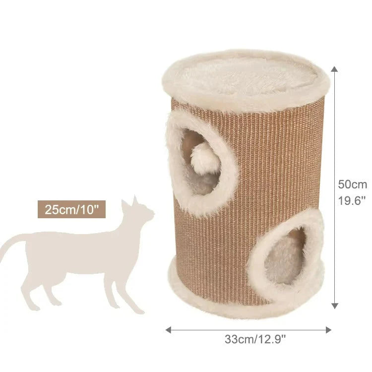 PurrPalast – Kratzbaum mit Spielball für aktiven Katzen-Spa