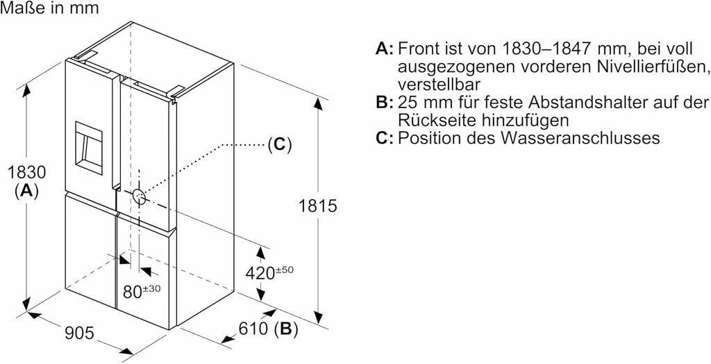 Frigorifero Multic дверный SIEMENS KF96NVPEA iQ300, 183 x 91 cm, 405 L di refrigerazione e 200 L di congelamento, hyperFresh per una freschezza più duratura, noFrost per non sbrinare mai più, superCooling per un raffreddamento più rapido