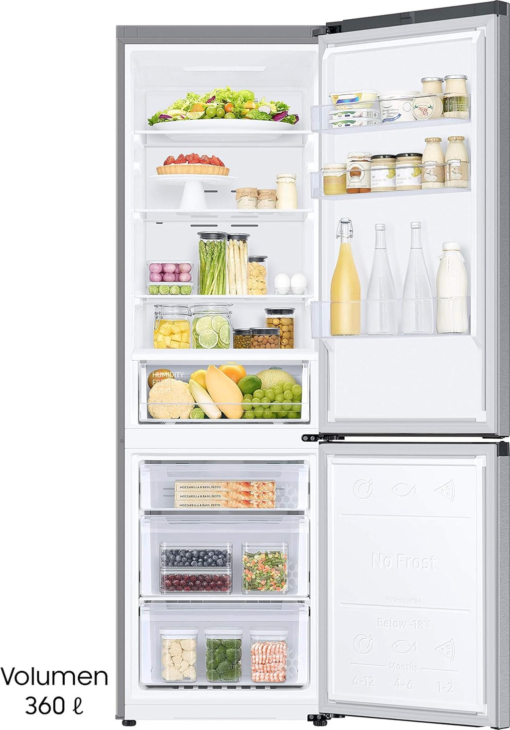 / RL38A7B5BS9/EG / Fridge and Freezer Combination / 203 cm Height.
