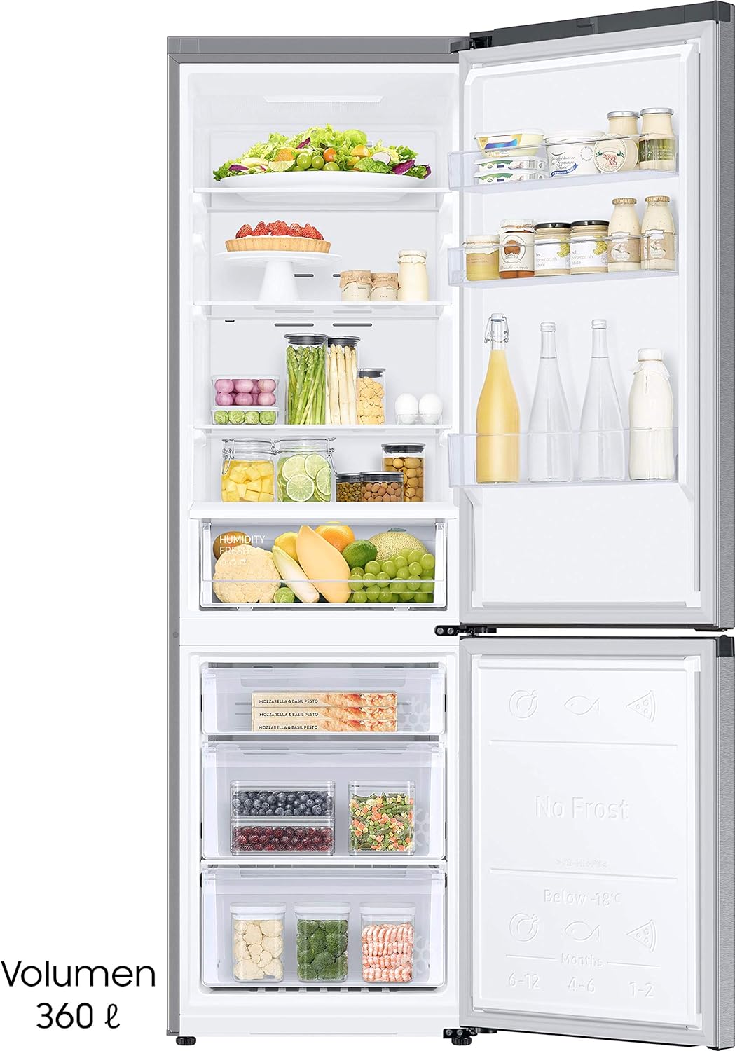 / RL38A7B5BS9/EG / Fridge and Freezer Combination / 203 cm Height.