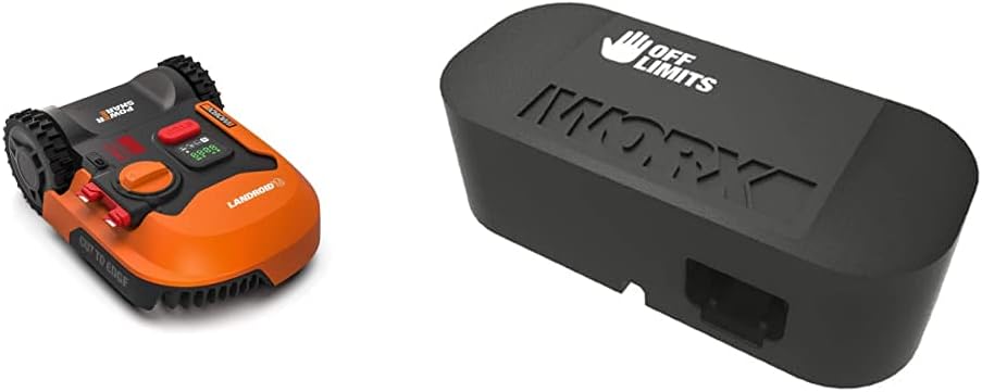 WORX Landroid M WR141E Robot tosaerba/Rasaerba a batteria per piccoli giardini fino a 500 mq/Rasaerba semovente per un taglio netto, Multicolore