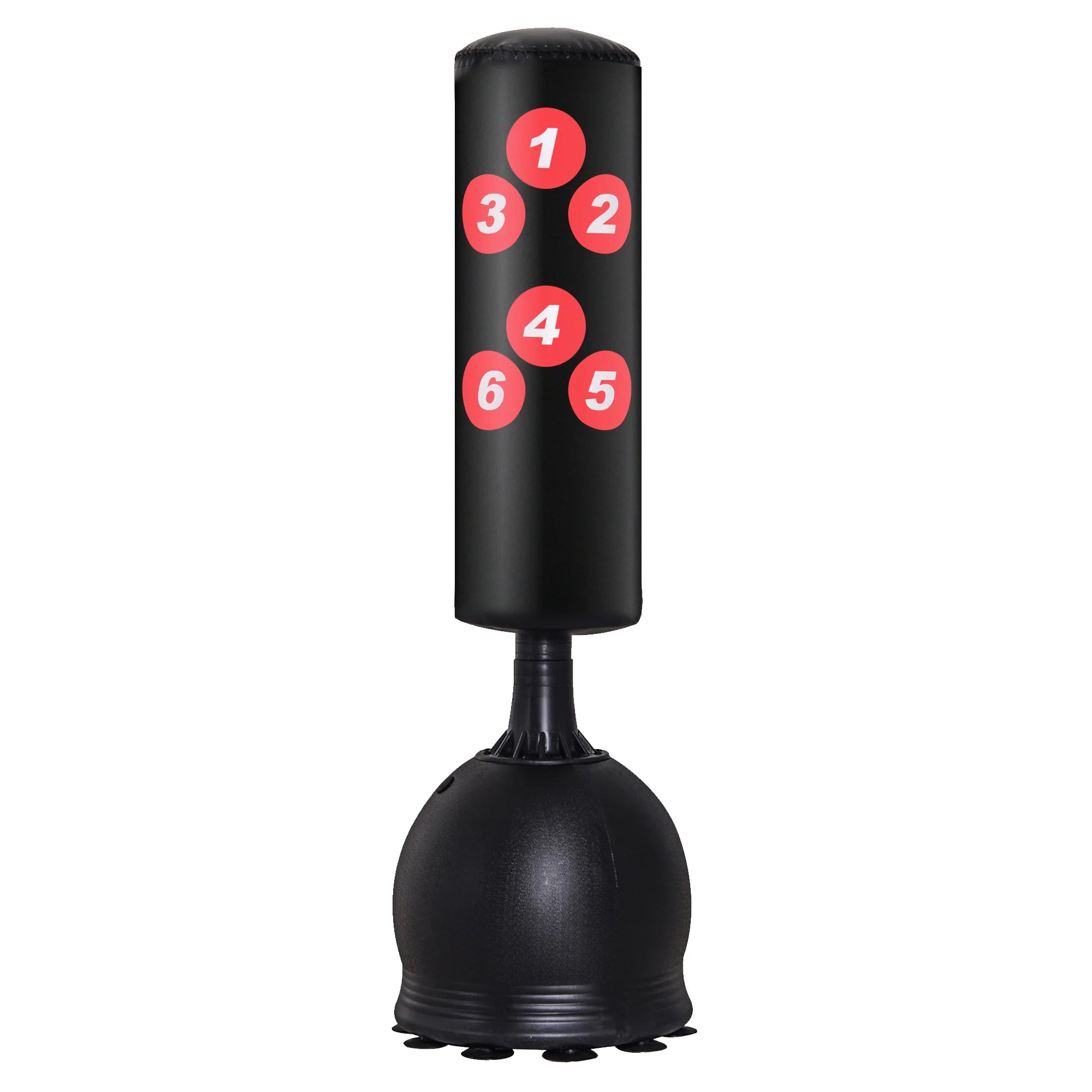 HOMCOM Sacco da boxe autoportante con ventose e sistema reflex