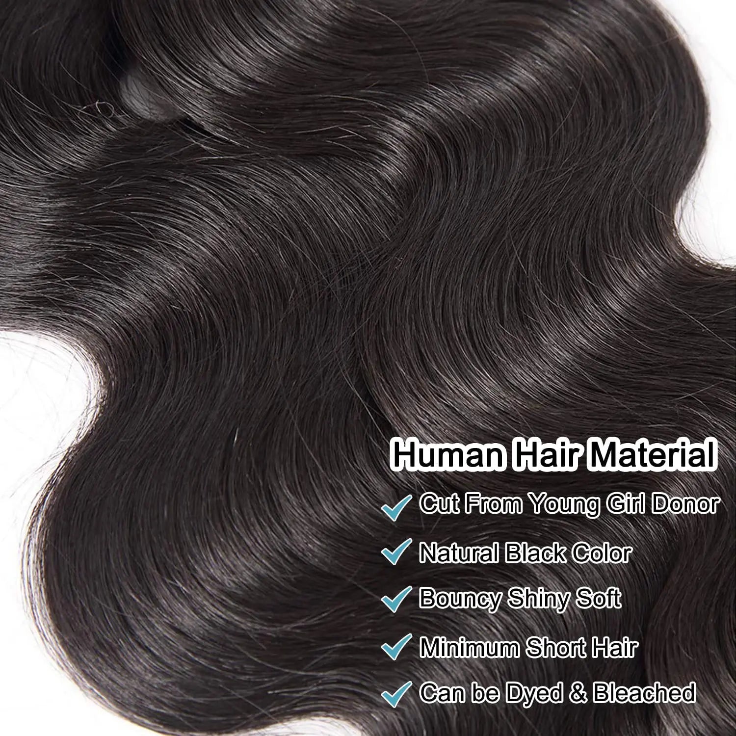 LavishBeauty Fasci di capelli brasiliani Body Wave con lace frontal HD trasparente