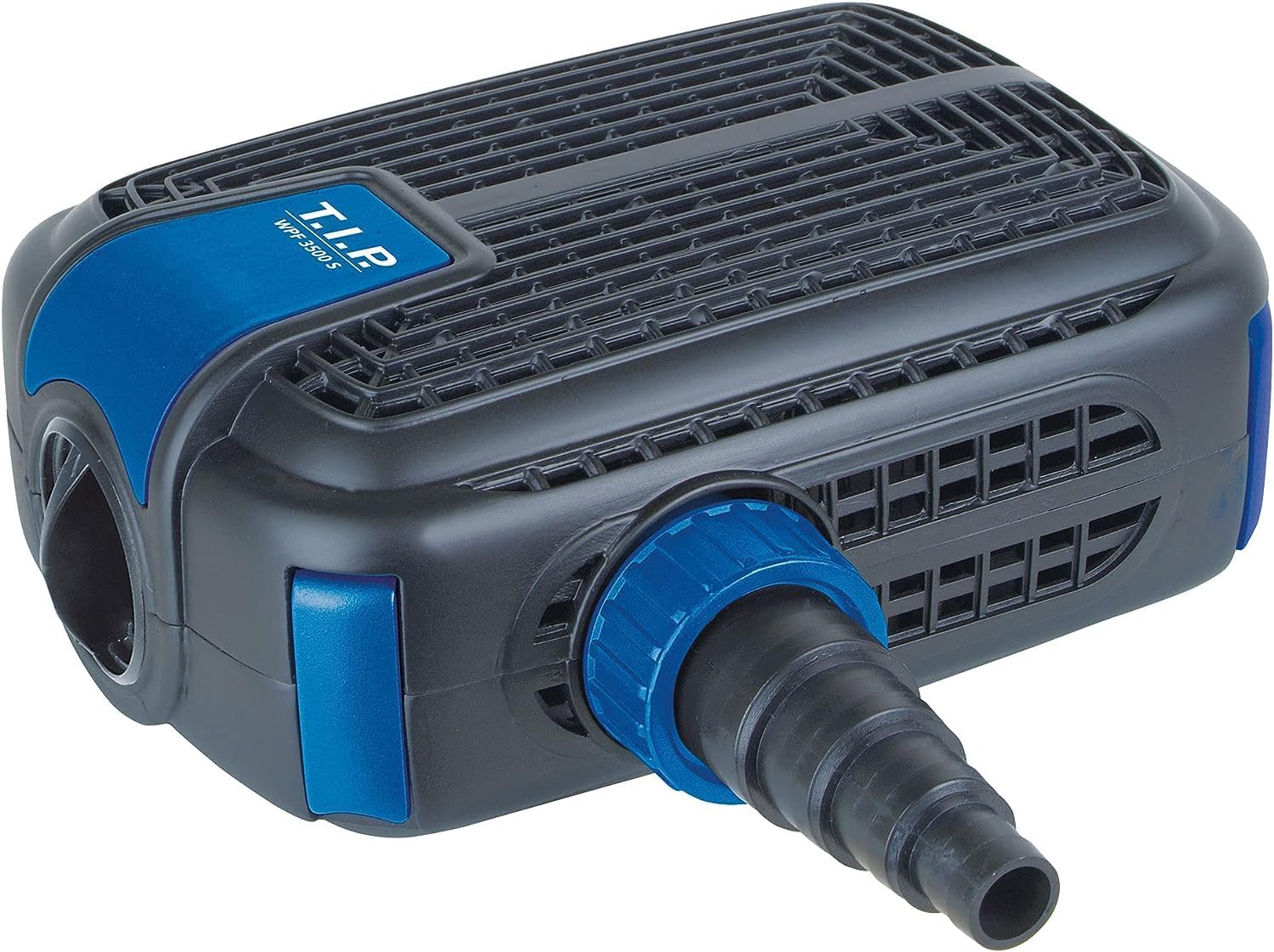 T.I.P. Teichpumpe - Bachlaufpumpe (20.000 l Teichvolumen, 8.000 l/h Fördermenge, 4,5 m Förderhöhe, Auch für Wasserfälle und Filtersysteme, intregrierter Förderleistungsregler) BPF 8000 E, 30428