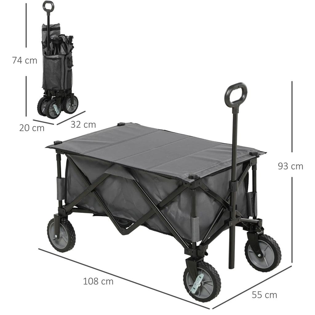 Outsunny Carrello pieghevole ad altezza regolabile per il trasporto