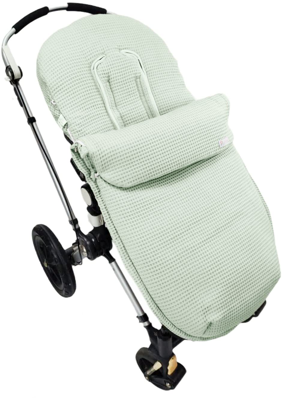 Universal Fußsack für Kinderwagen oder Buggy – Waffle – Handmade – Nenel (Grau)