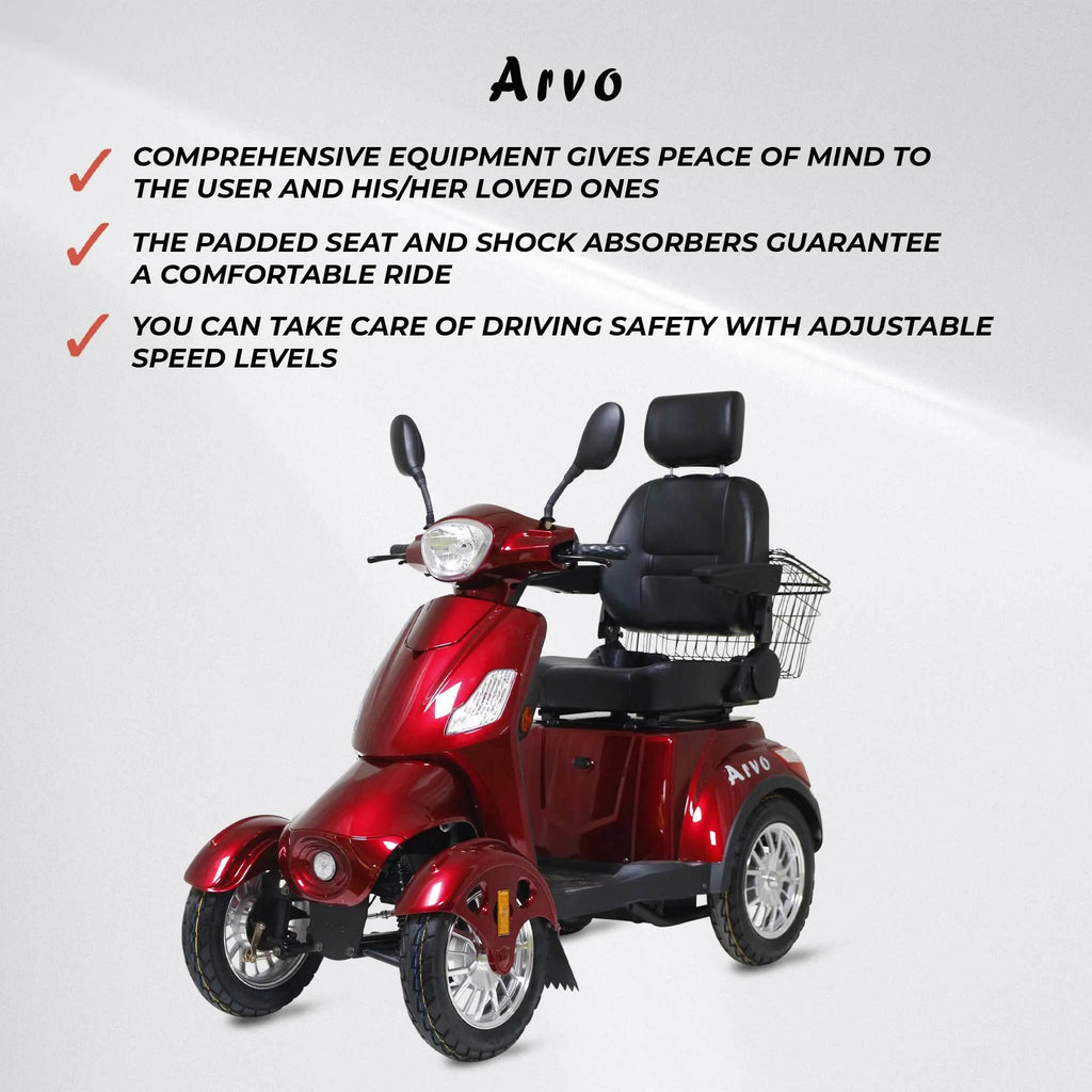 Arvo scooter per anziani P400 rosso