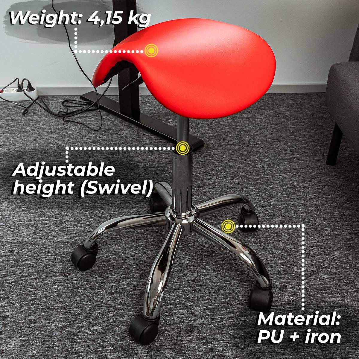 Lykke Sattelstuhl Comfort, rot