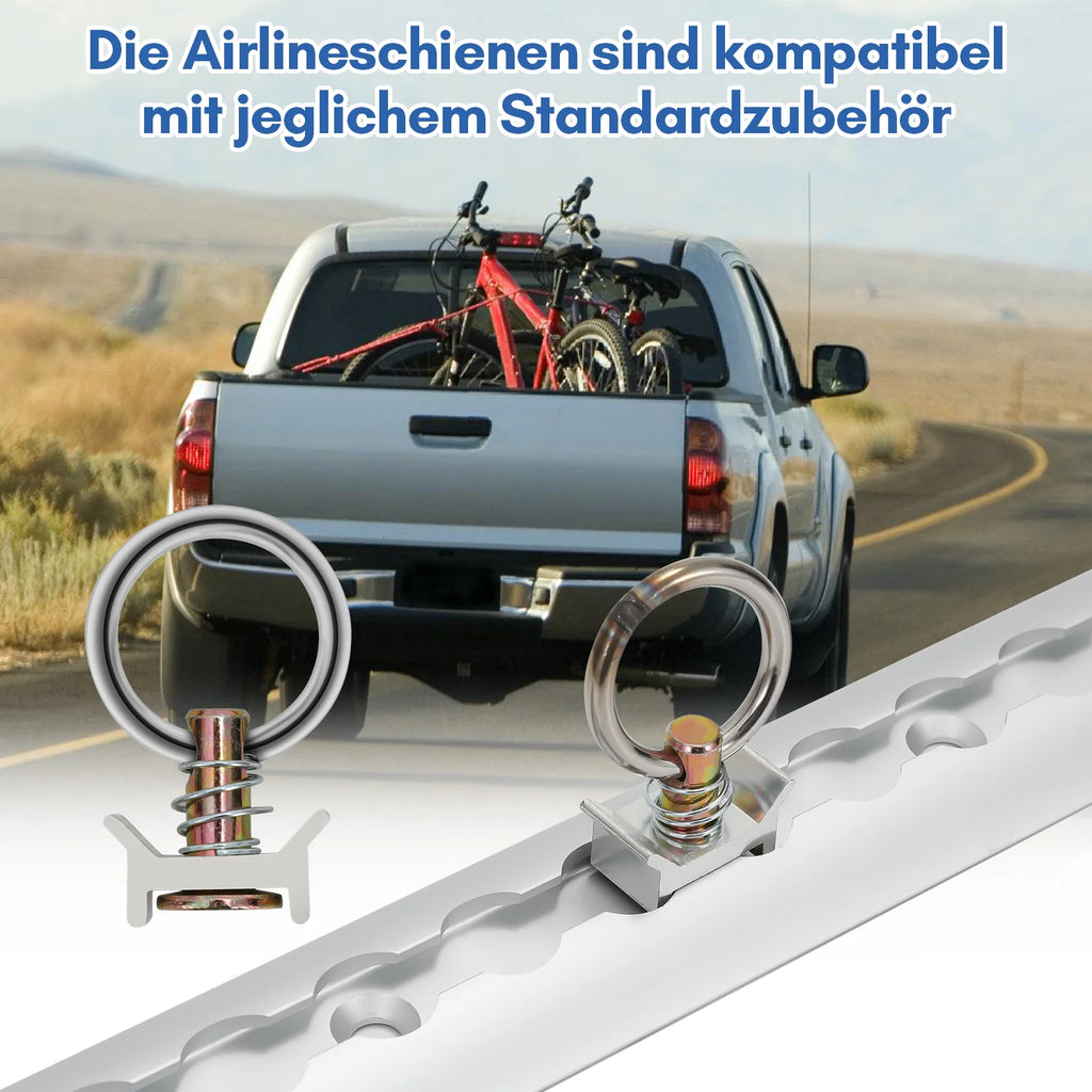 Sonnewelt Airlineschiene 4x 1m Aluminium für Wohnmobile und LKW