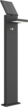 Lucande LED Solarleuchten 'Silvan' mit Bewegungsmelder (spritzwassergeschützt) (Modern) in Alu aus Aluminium (1 flammig,) - Solarlampe, Solarleuchte Garten