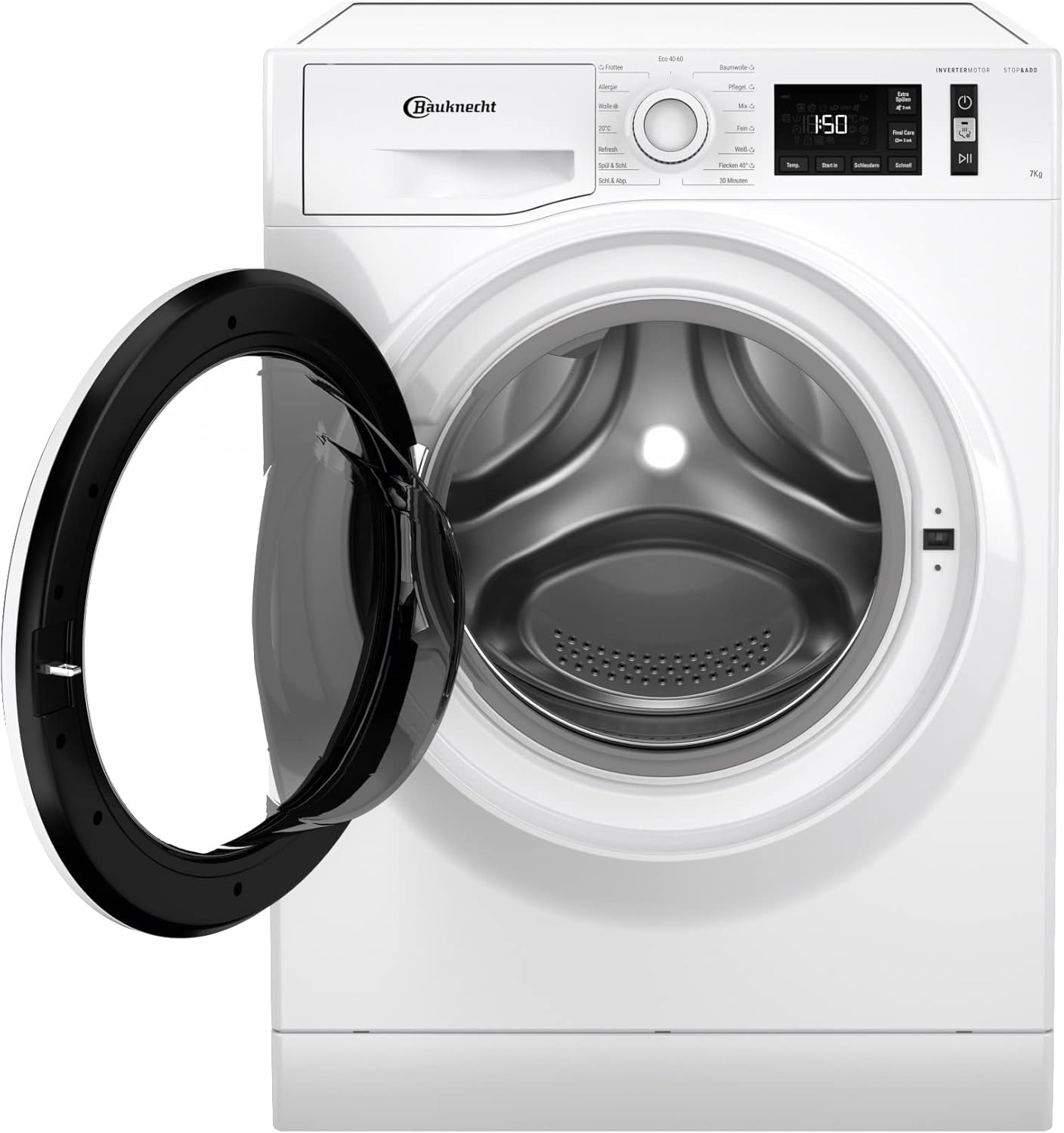 Bauknecht W Active 711 B Lavatrice a Carica Frontale/ 7kg/ 1400 giri/min/Potente Rimozione delle Macchie/Programmi a Vapore/Steam Hygiene con Antivirus/Steam Refresh/Funzione Stop&Add/Motore Dynamic Inverter