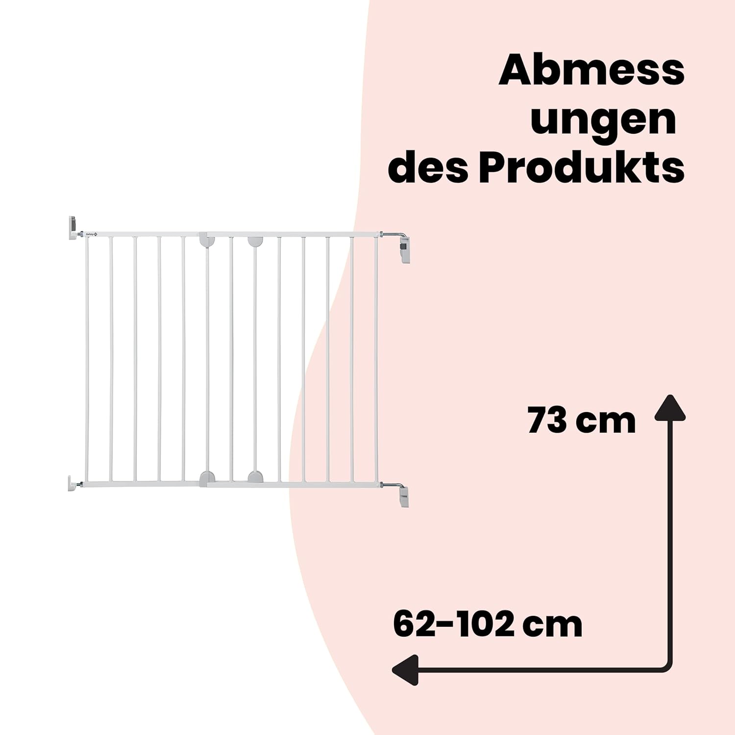 Safety 1st Easy Close Extra Tall, extra hohes (91 cm) Sicherheitsgitter aus Metall, druckfest, ideal für Kinder und Haustiere, mit einer Breite, die sich von 73 auf 80 cm ausdehnen lsst, wei