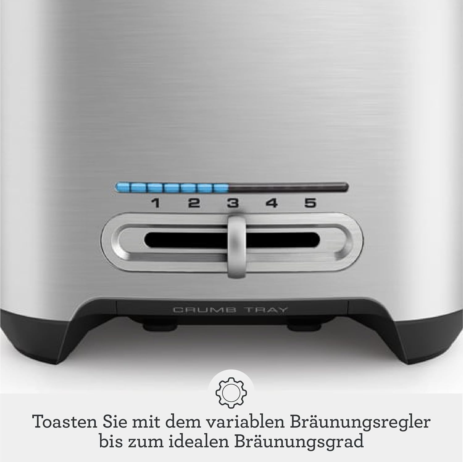 Sage - The Smart Toast - 2-Scheiben - Toaster mit Extra-Breiten Schlitzen - 5 Einstellungen, Schnelle Reinigung, Absenken auf Knopfdruck - Bräunungsgradkontrolle, Liftfunktion - Gebürstetes Aluminium