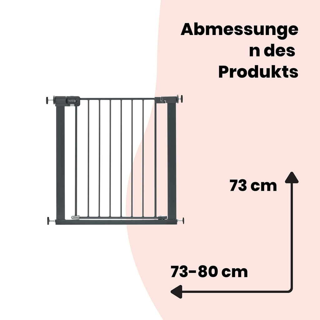 Safety 1st Easy Close Extra Tall, extra hohes (91 cm) Sicherheitsgitter aus Metall, druckfest, ideal für Kinder und Haustiere, mit einer Breite, die sich von 73 auf 80 cm ausdehnen lsst, wei