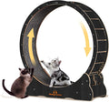 Homegroove Katzen-Laufrad für Indoor-Katze, 101,6 cm groes Katzenlaufrad mit Teppichlaufbahn, Katzenlaufband für lngere Lebensdauer, Katzenrad für Fitness-Gewichtsverlust-Gert, Schwarz (L)
