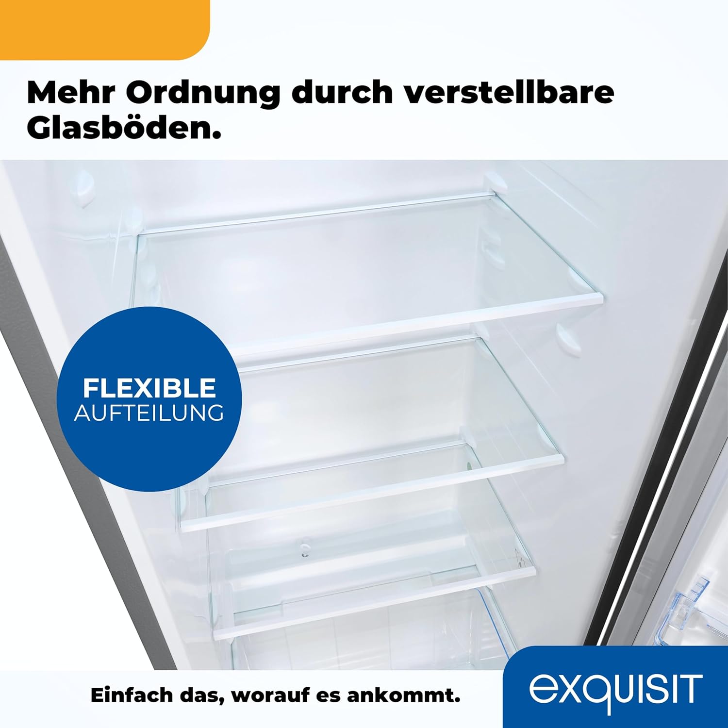 Exquisit Frigorifero senza Congelatore, Grande Frigorifero, 5 Ripiani, 242 Litri, Frigorifero a Pieno Volume alto 143 cm, KS5320-V-H-040E bianco