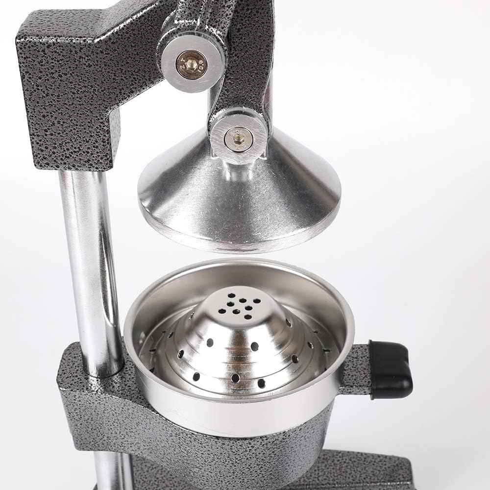DAWOO Saftpresse Manuell - Professioneller Zitruspresse Edelstahl Manuelle Orangenpresse Hochwertiger Zitrus-Entsafter Orangensaft- und Limettenpresse (Schwarz)