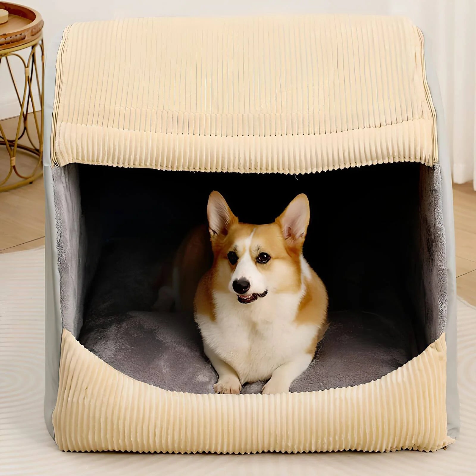 CozyNest – Abnehmbares Hundebett Zelt für Geborgenheit und Komfort