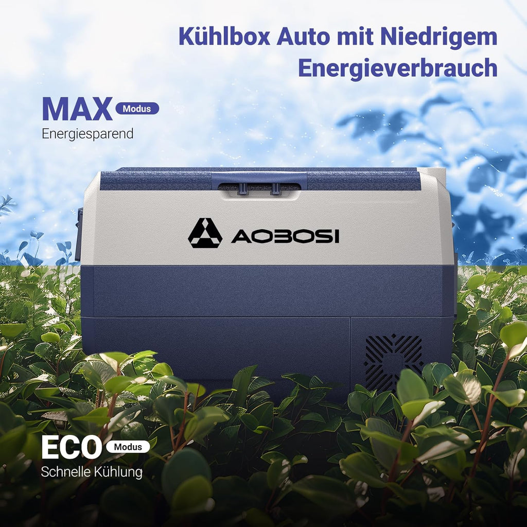 AAOBOSI Frigo Box a Compressore 36 L, Frigo Portatile per Auto con Controllo App WiFi, 12/24 V e 100-240 V, fino a -20 °C per Auto, Camion, Barca, Camper, Campeggio, Doppia Zona