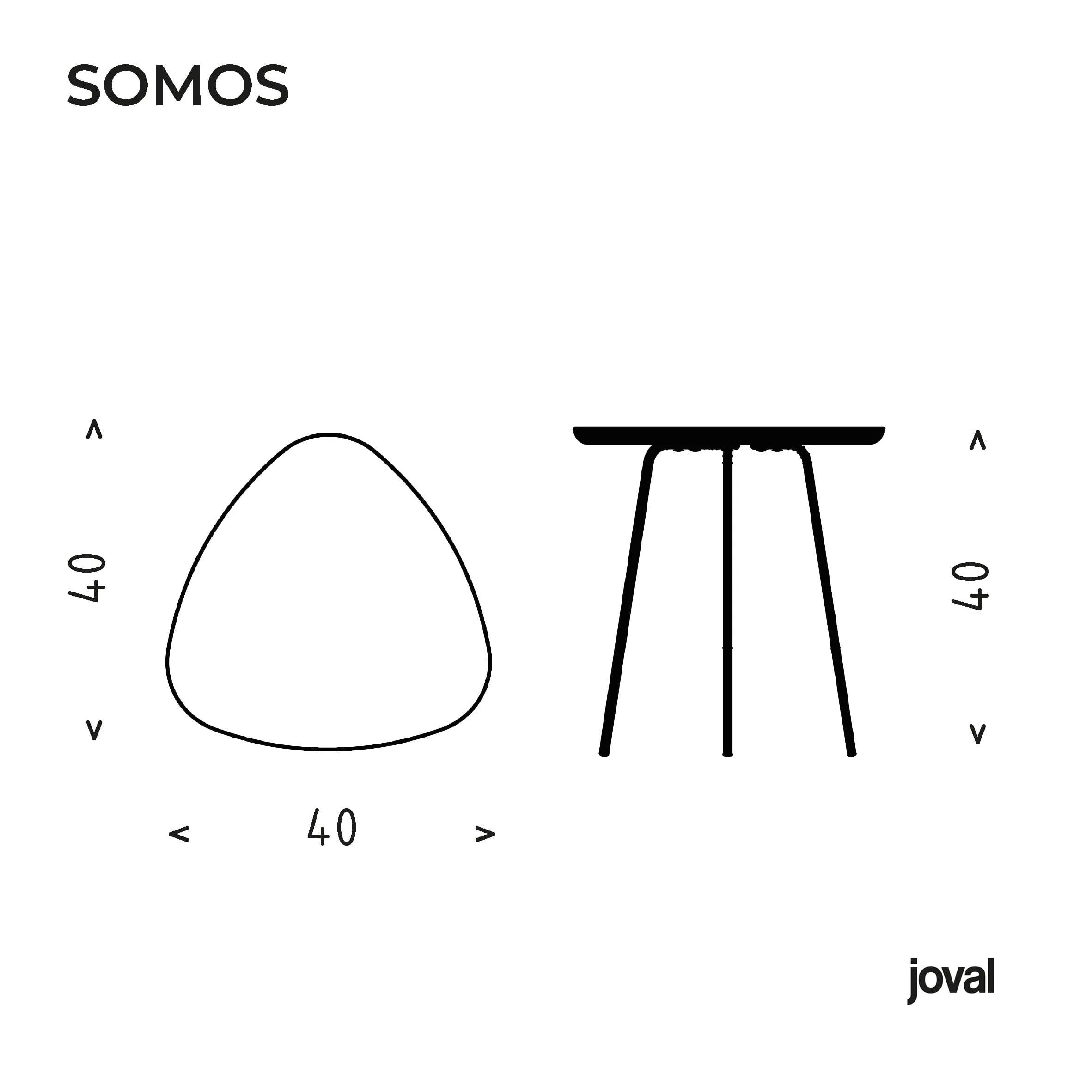 Tavolino SOMOS Noce 40cm