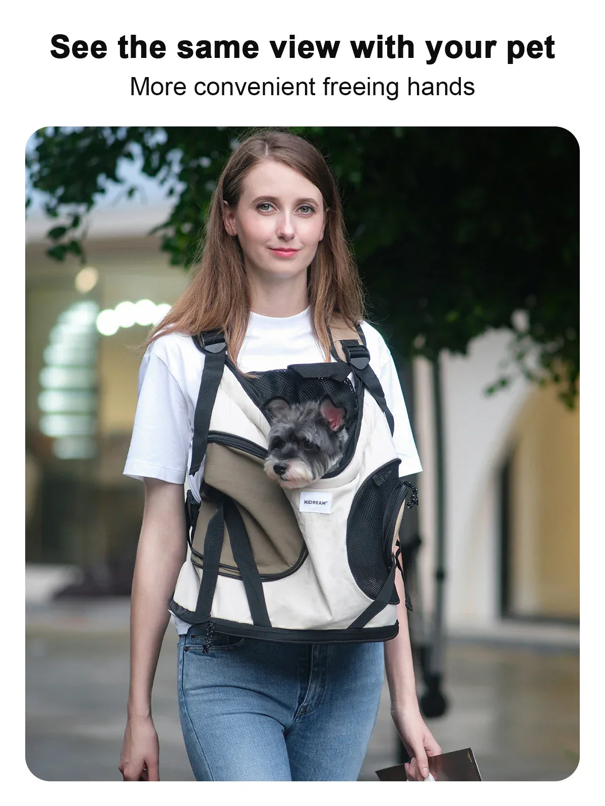 Borsa traspirante per cuccioli e gattini - Marsupio trasportino per animali domestici con tracolla
