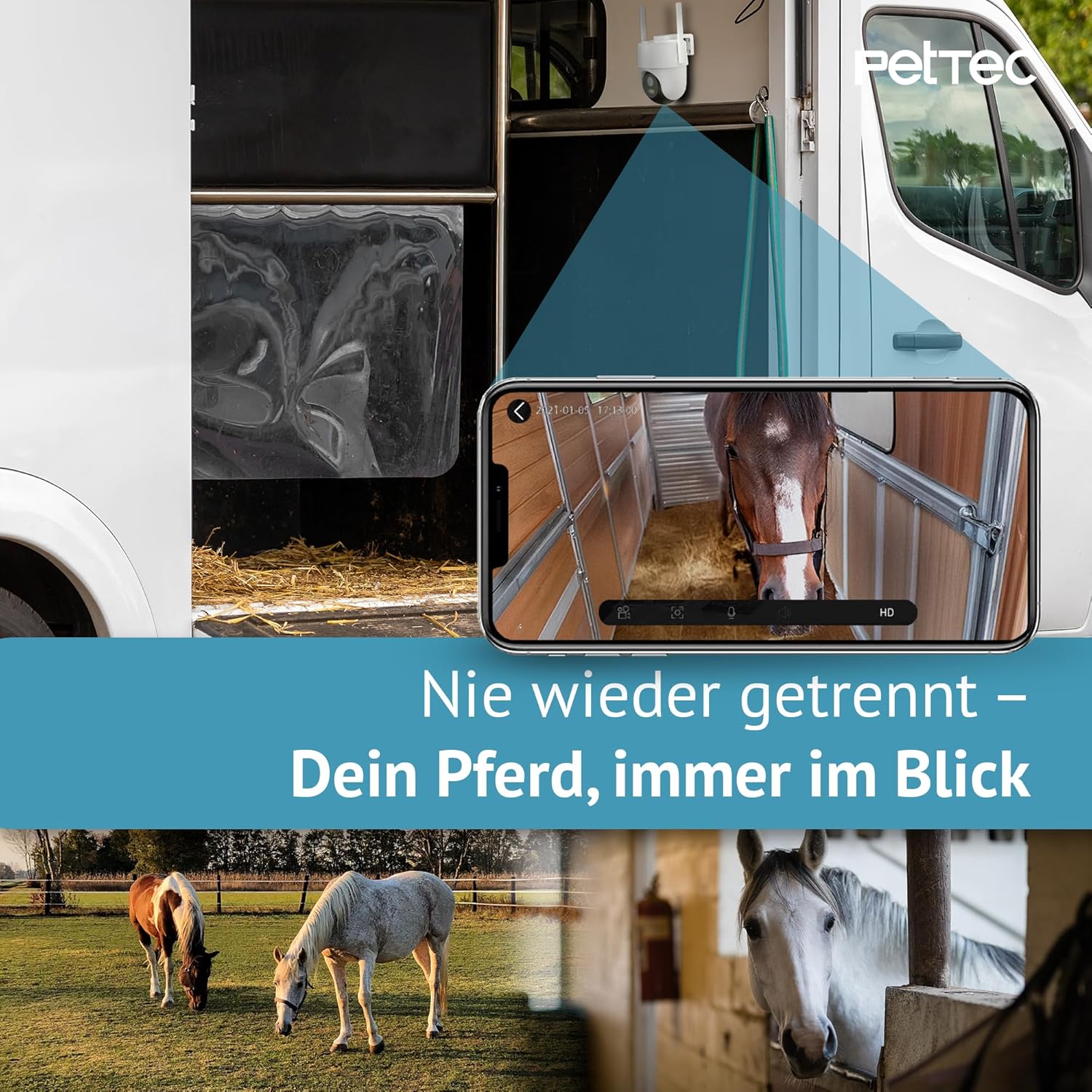 PetTec – Pet Cam Buddy Haustierkamera Futterautomat 8L für Katzen- & Hunde-Trockenfutter – Automatischer Futterspender mit WLAN & App-Steuerung -Inkl. 2-Wege-Audio, Bellerkennung & Nachtsicht