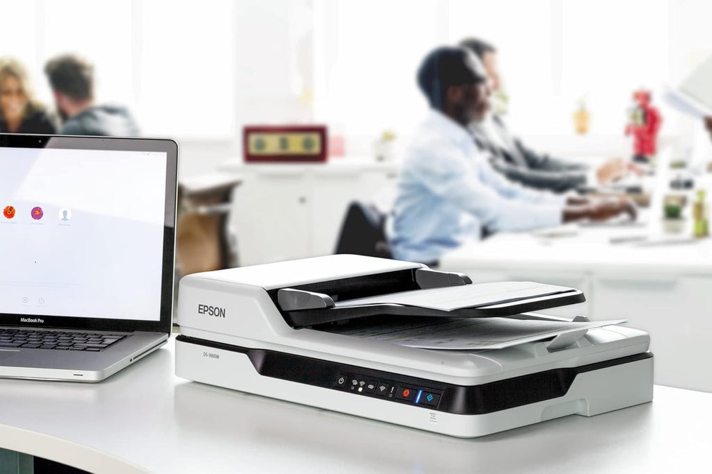 Epson WorkForce DS-1630 Scanner per documenti DIN A4 (Scanner, ingombro ridotto, alimentatore documenti, duplex, tre passaggi, 600dpi, USB 3.0)