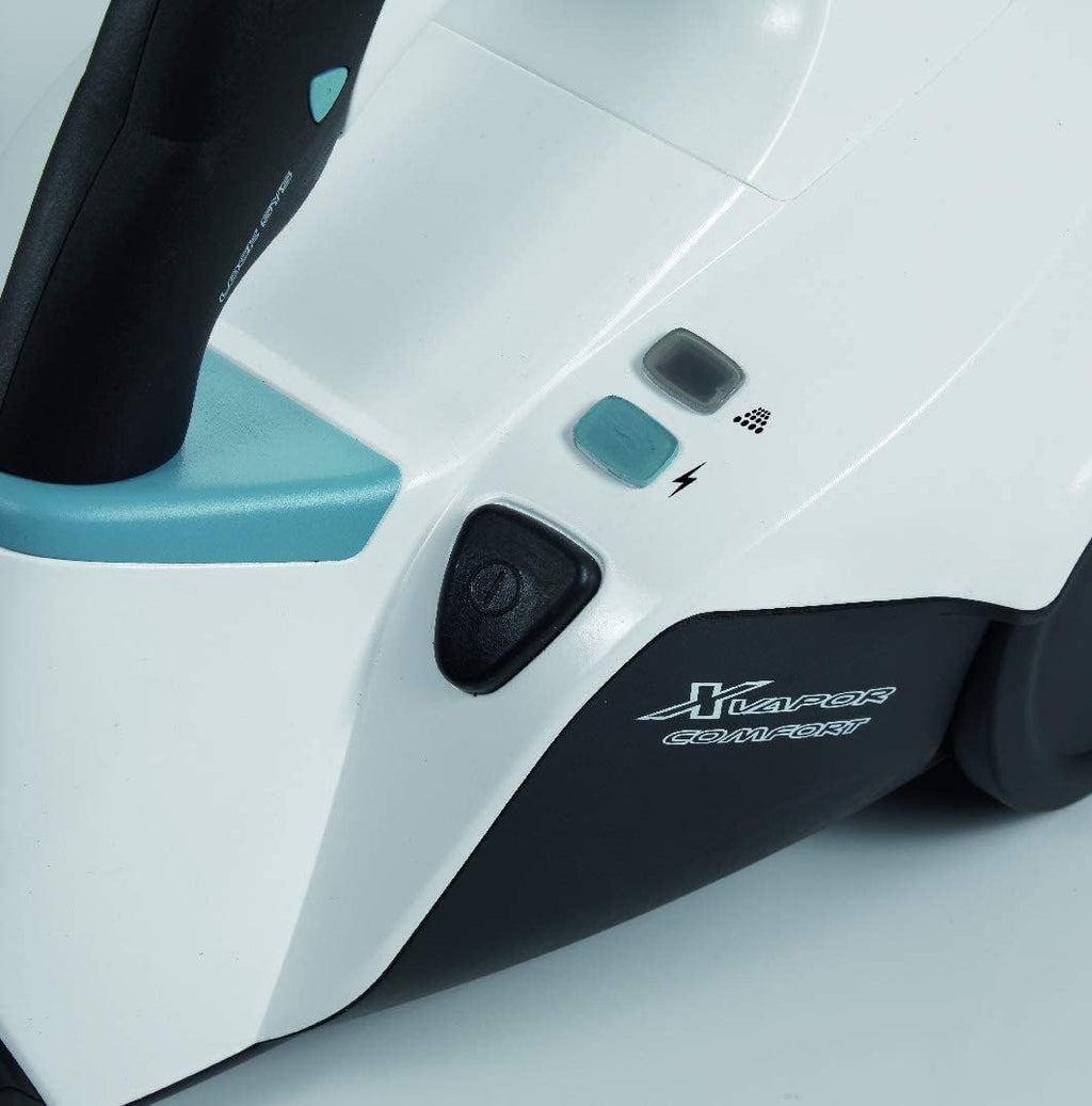 Ariete 4146 XVapor Deluxe Pulitore a Vapore con Ruote, 5 bar, Vano Porta Accessori Integrato, Autonomia fino a 55 Minuti, Cavo da 6 m, Bianco