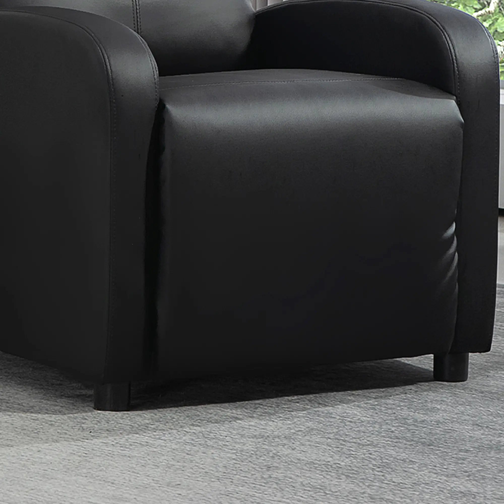 HOMCOM Poltrona Relax per TV con Funzione Reclinabile, Imbottitura Spessa