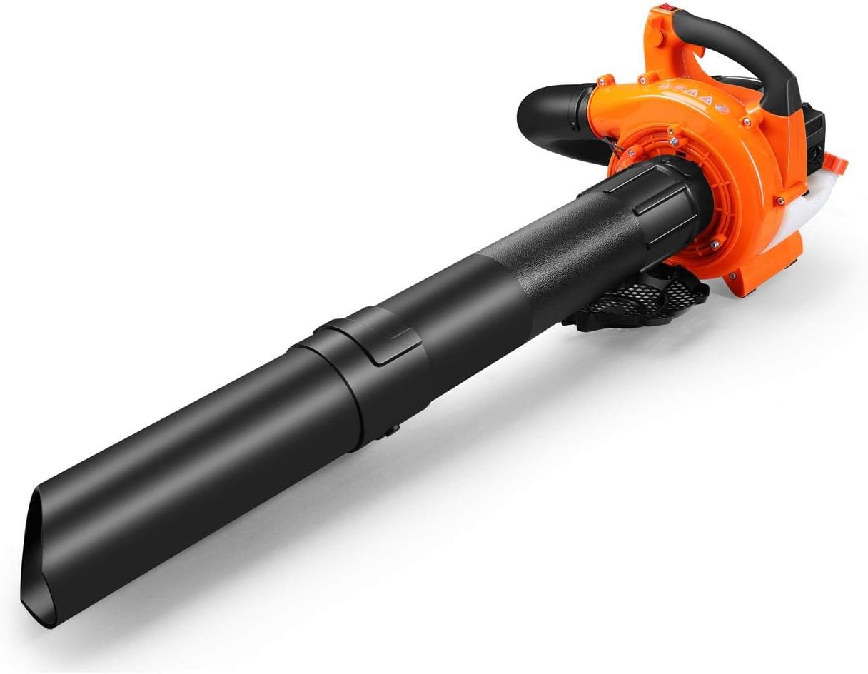 FUXTEC Benzin Laubsauger 4in1 FX-LBS126 2-Takt Laubbläser & Laubhäcksler inkl. 2Blasrohre & 45l Fangsack – getestet Oberklasse 1,4 – Blasgeschwindigkeit 71 m/s