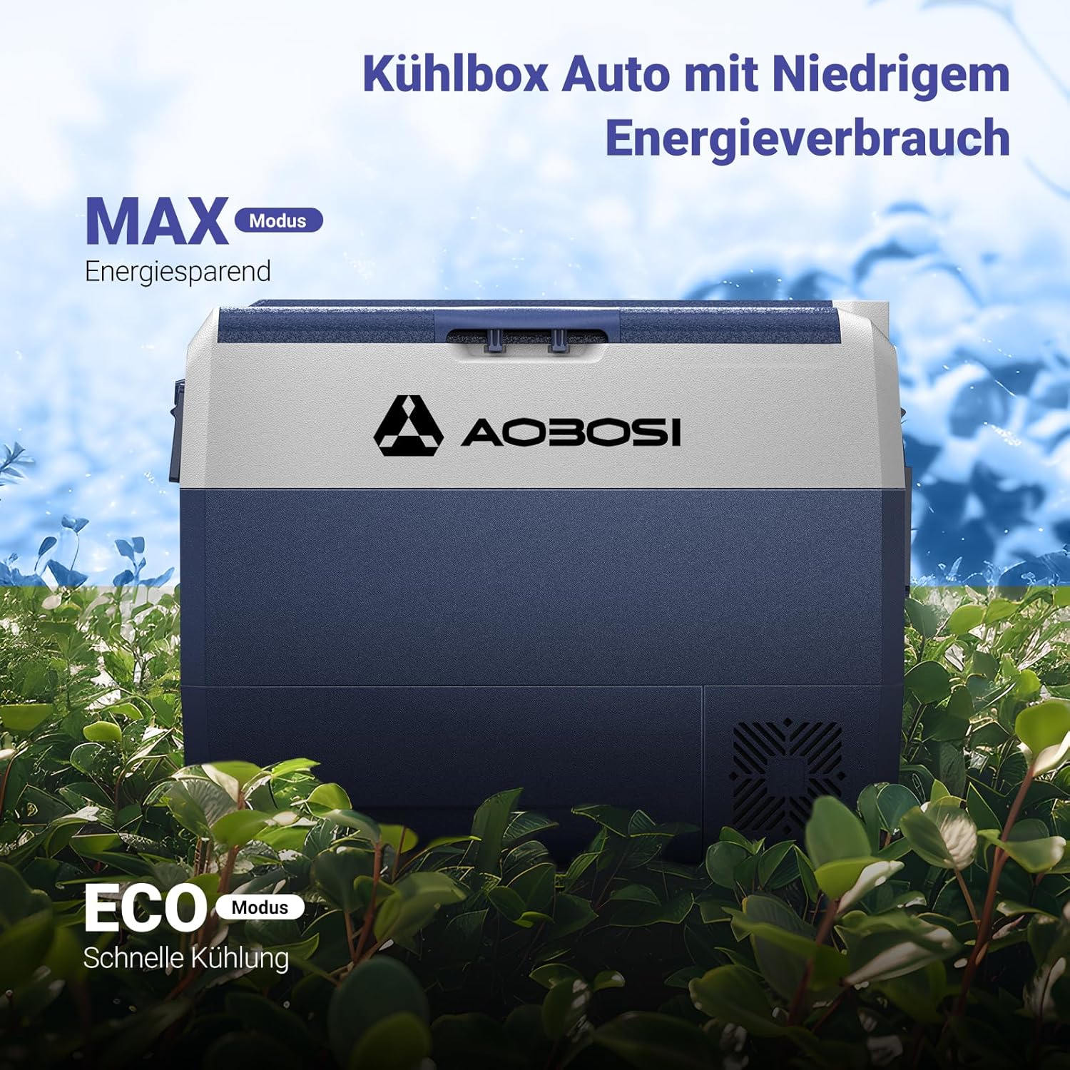 AAOBOSI Frigo Box a Compressore 36 L, Frigo Portatile per Auto con Controllo App WiFi, 12/24 V e 100-240 V, fino a -20 °C per Auto, Camion, Barca, Camper, Campeggio, Doppia Zona