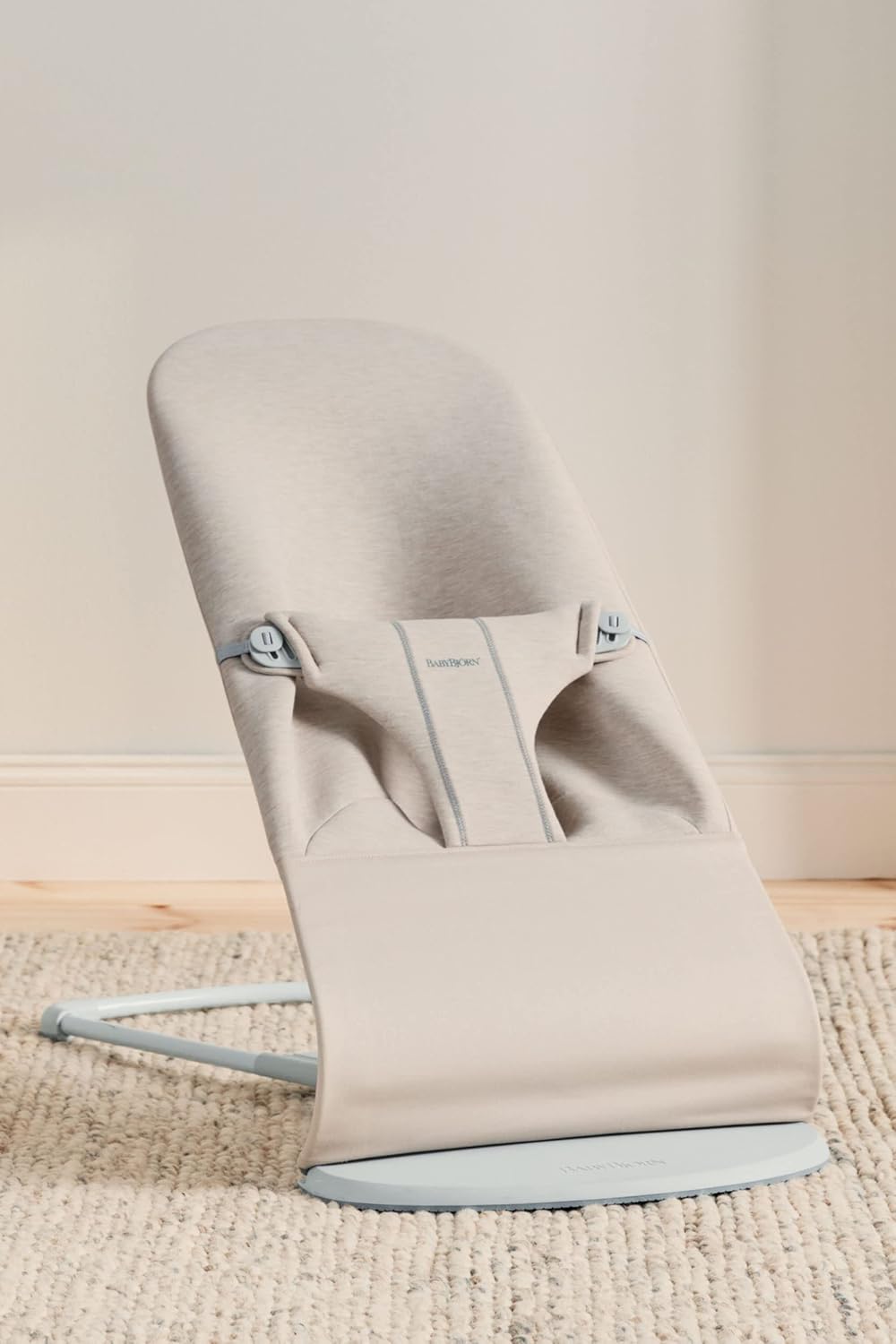 BabyBjörn Sdraietta Bliss, Tessuto trapuntato a petalo, Grigio Sabbia