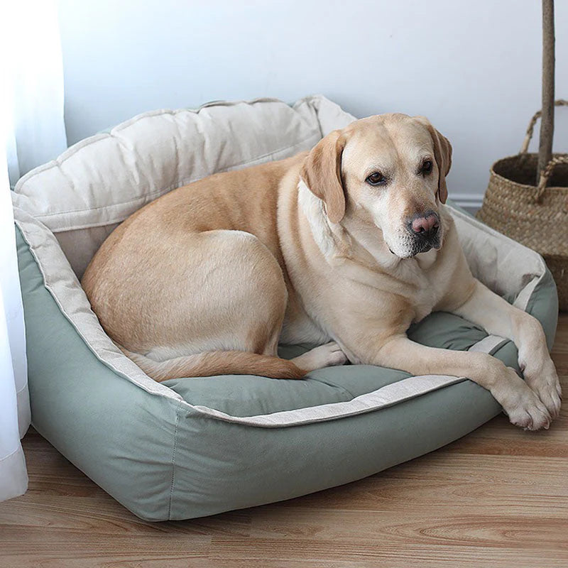 Lussuoso letto per cani in pelle scamosciata – Comfort morbido e profondo per un sonno riposante