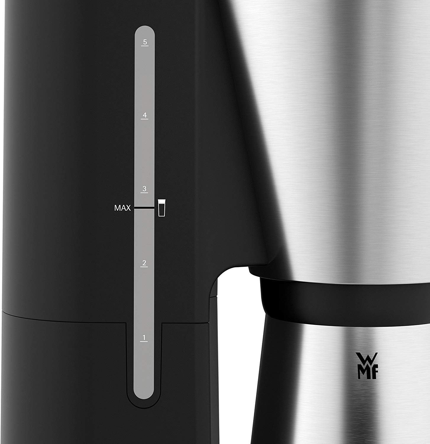 WMF Küchenminis Aroma Filterkaffeemaschine, 870 Watt, cromargan matt & Küchenminis 1-Scheiben Toaster Langschlitz XXl-Toast Brötchenaufsatz 7 Bräunungsstufen Überhitzungsschutz 600W Edelstahl matt