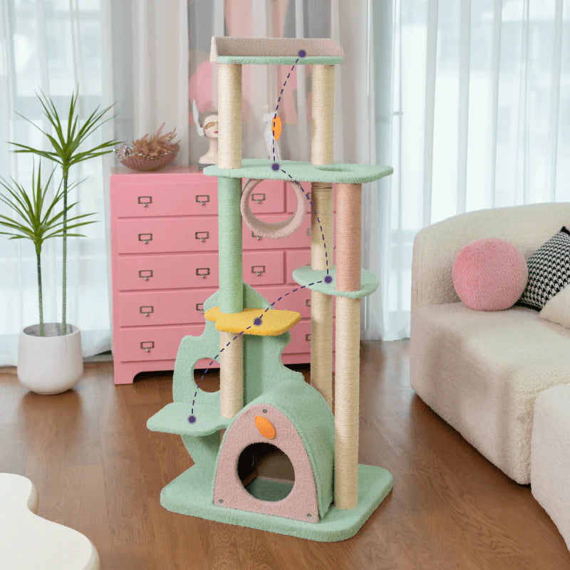 Wonderland Kratzbaum-XL – Der ultimative Spiel- und Ruheraum für Katzen