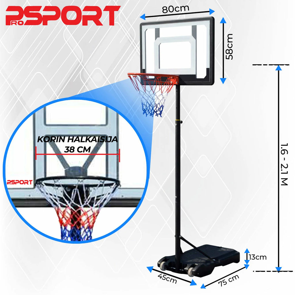 ProSport Basketballkorb Kinder 1,6-2,1m