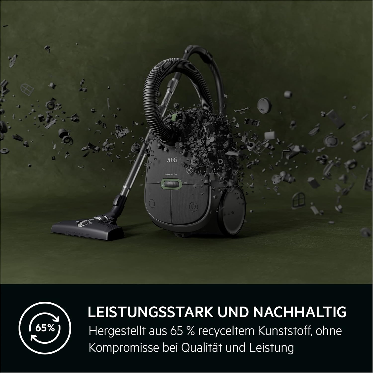 AEG CLEAN 6000 AB61C2DB Aspirapolvere con sacco / elevata potenza di aspirazione / include bocchetta per imbottiti / 50% plastica riciclata / ideale per proprietari di animali domestici / pulizia di tappezzeria / cavo da 12 m / 750 W / Blu