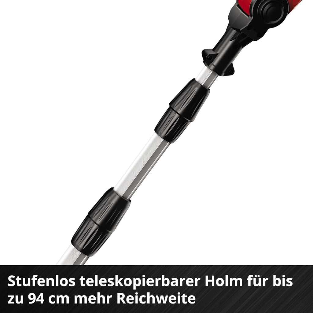 Einhell Tagliasiepi Telescopico a Batteria GE-HH 18/45 Li T-Solo Power X-Change (Li-Ion, 18 V, lunghezza lama 45 cm, lame in acciaio tagliate al laser e levigate al diamante, senza batteria e caricabatterie)